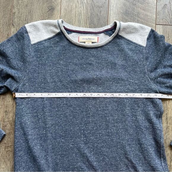 Tommy Bahama Men’s Crewneck Sweater Pullover Soft Heather Blue Navy Size Large - Picture 8 of 12